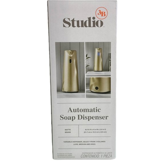 Studio 3B Finch Sensor SOAP DISPENSER in Brass , Modern Decor Gift - Picture 2 of 8